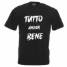 t-shirt cotone uomo donna nera scritta tutto andrà bene regalo positivita'