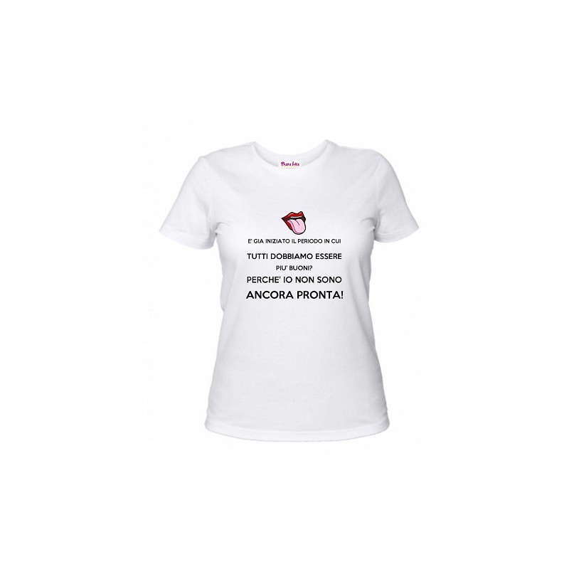 t-shirt donna con scritta essere buona