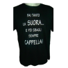 t-shirt frase spiritosa . Fai tanto la suora e poi se sbagli sempre cappella. taglie assortite S-M-L-XL-XXL