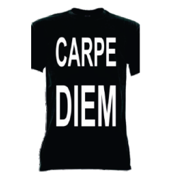 t-shirt frase spiritosa .carpe diem.  taglie assortite S-M-L-XL-XXL