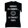 t-shirt frase spiritosa .indossa un sorriso la taglia è unica. taglie assortite S-M-L-XL-XXL