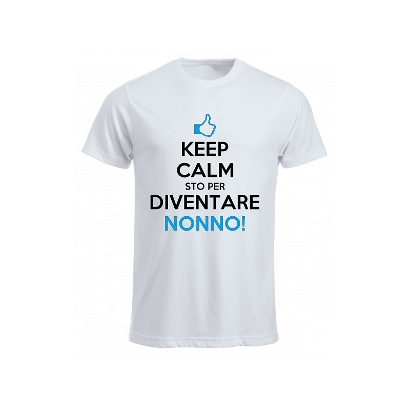 t-shirt girocollo keep calm sto per diventare nonno!