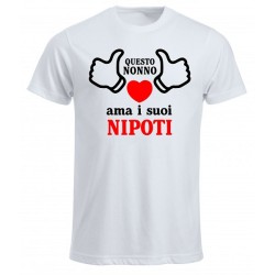 t-shirt girocollo questo nonno ama i suoi nipoti