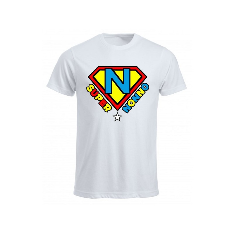 t-shirt girocollo super nonno