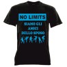 T-shirt in cotone con scritta no limits siamo gli amici delle sposo