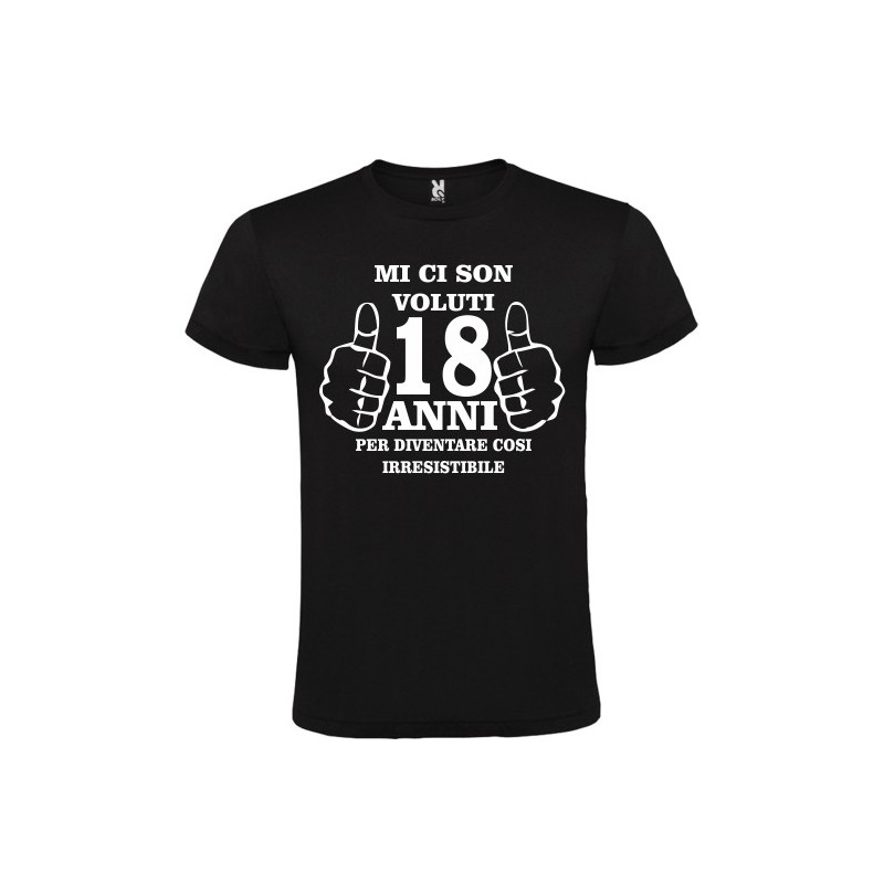 T-shirt in cotone con stampa  mi ci son voluti 18 anni per essere cosi irresistibile