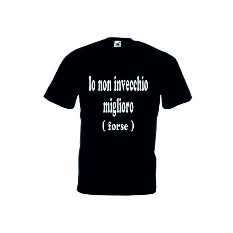 T-shirt in cotone io non invecchio miglioro..forse