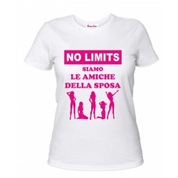 T-shirt in cotone no limits siamo le amiche della sposa