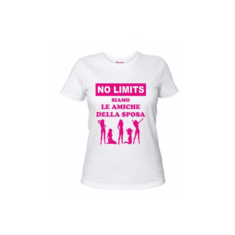 T-shirt in cotone no limits siamo le amiche della sposa