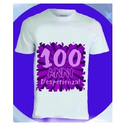 T-shirt in poliestere compleanno 100 anni