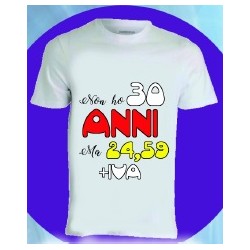 T-shirt in poliestere compleanno 30 anni