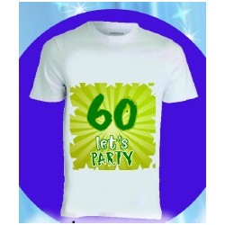 T-shirt in poliestere compleanno 60 anni