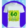 T-shirt in poliestere compleanno 60 anni