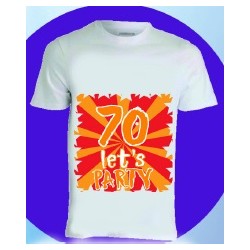 T-shirt in poliestere compleanno 70 anni