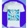 T-shirt in poliestere compleanno 80 anni