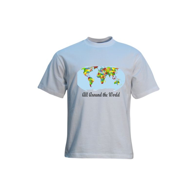 T-SHIRT IN POLIESTERE MONDO All Around the World