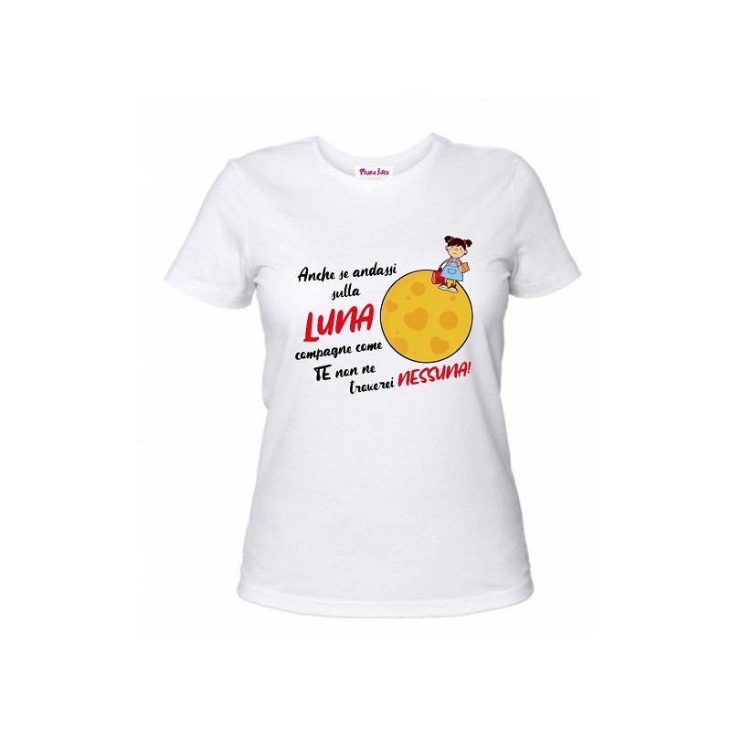 T-Shirt insegnanti con frase simpatica  Compagne come te nessuno