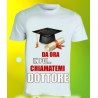 T-shirt laurea in poliestere Da ora in poi chiamatemi dottore