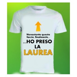 T-shirt laurea in poliestere Ho preso la laurea