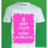 T-shirt laurea in poliestere Keep calm mi sono laureata