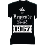 t-shirt m/c frase spiritosa .Classe 1967 delle leggende. TAGLIE ASSORTITE S-M-L-XL-XXL