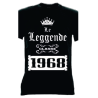 t-shirt m/c frase spiritosa .Classe 1968 delle leggende. TAGLIE ASSORTITE S-M-L-XL-XXL