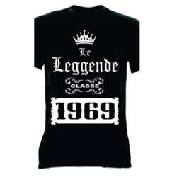 t-shirt m/c frase spiritosa .Classe 1969 delle leggende. TAGLIE ASSORTITE S-M-L-XL-XXL