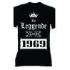 t-shirt m/c frase spiritosa .Classe 1969 delle leggende. TAGLIE ASSORTITE S-M-L-XL-XXL