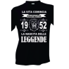 t-shirt m/c frase spiritosa .La nascita delle leggende 1952. TAGLIE ASSORTITE S-M-L-XL-XXL