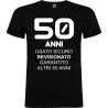 T-shirt maglietta in cotone con stampa 50 anni usato sicuro garantito altri 50 anni