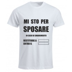 t-shirt maglietta sposo...