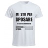 t-shirt maglietta sposo addio nubilato con frase mi sto per sposare in caso di smarrimento ...