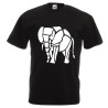 t-shirt manica corta con disegno elefante