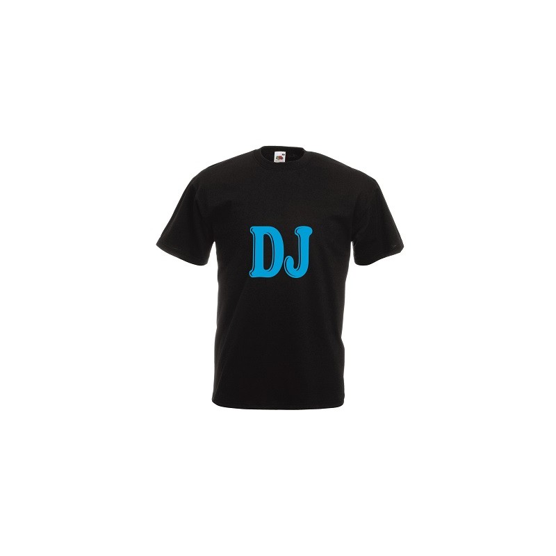 t-shirt manica corta con scritta dj