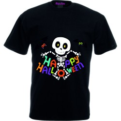 T-shirt nera con stampa HAPPY HALLOWEEN