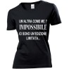 T-SHIRT NERA DONNA ( UN'ALTRA COME ME..IMPOSSIBILE SONO UN'EDIZiONE LIMITATA TAGLIE S-M-L-XL