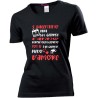 T-shirt nera donna con stampa san valentino dura 365 giorni