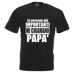 T-shirt nera festa del papà con frase