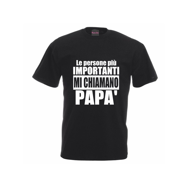 T-shirt nera festa del papà con frase