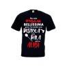 T-shirt nera in cotone "Ho una figlia bellissima..."