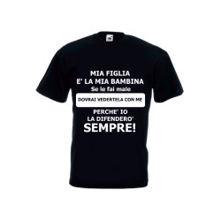 T-shirt nera in cotone "Mia...