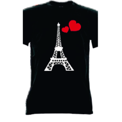 t-shirt parigi love taglie...