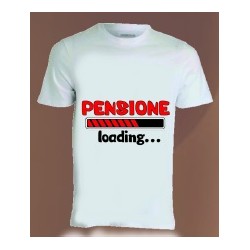 T-shirt pensione bianca in poliestere Pensione loading