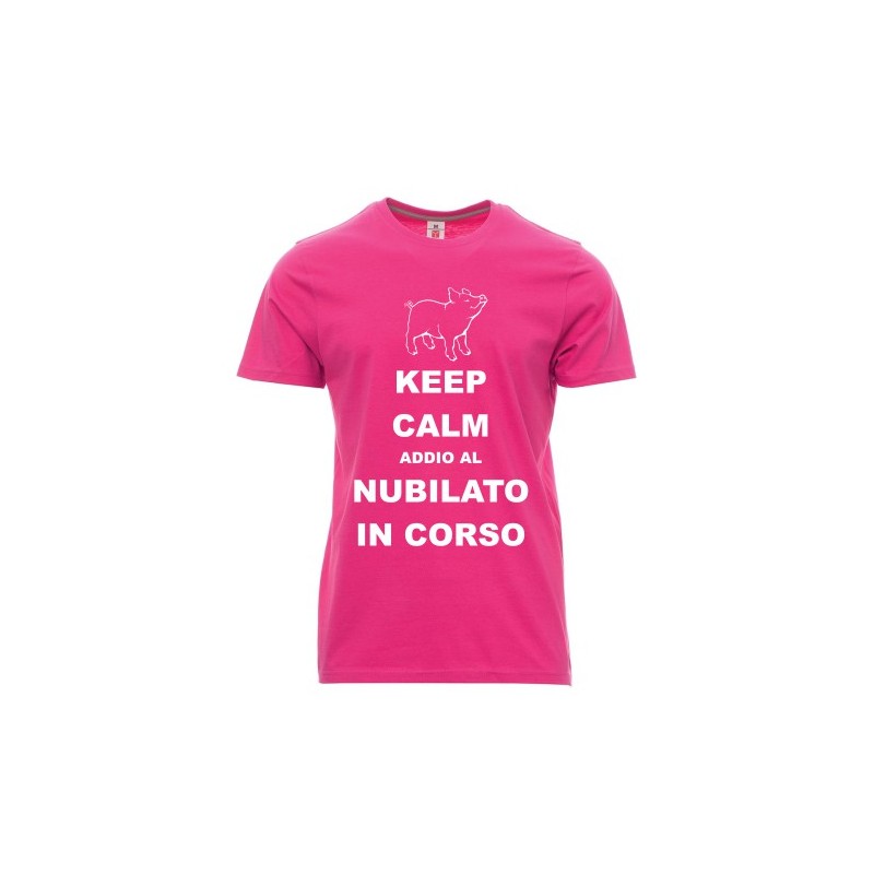 t-shirt rosa  donna sposa scritta KEEP CALM ADDIO AL NUBILATO IN CORSO