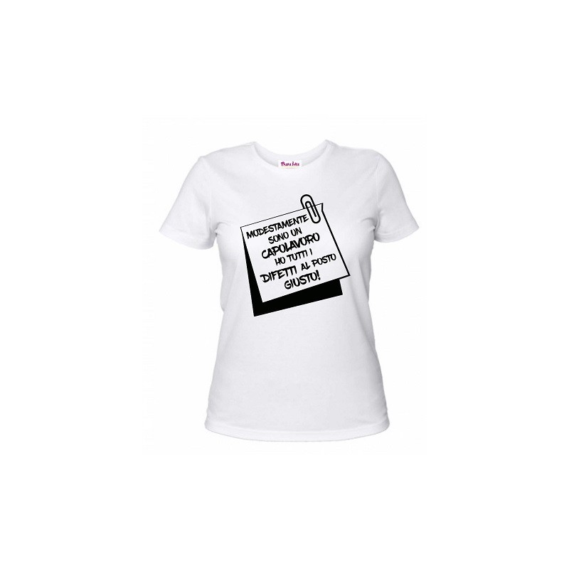 t-shirt uomo o donna con scritta capolavoro