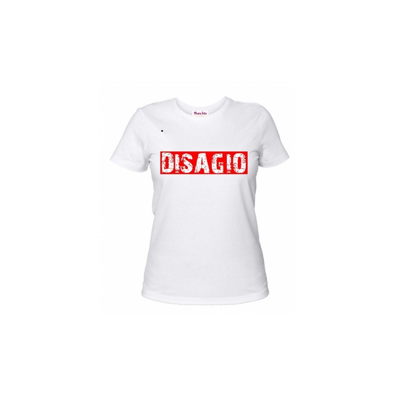 t-shirt uomo o donna con scritta disagio