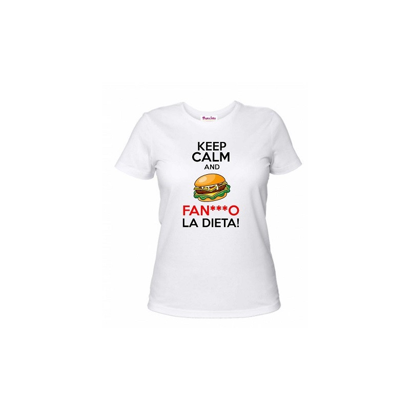 t-shirt uomo o donna con scritta fan***o la dieta