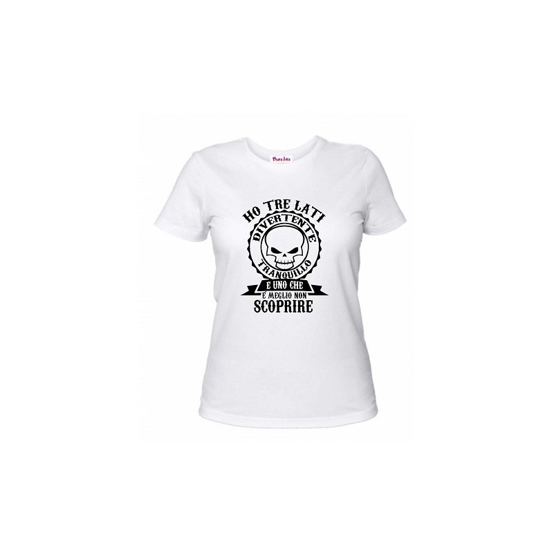 t-shirt uomo o donna con scritta ho tre lati