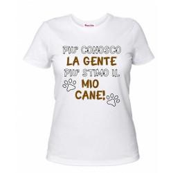 t-shirt uomo o donna con scritta il mio cane