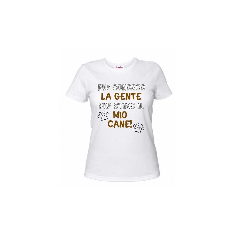 t-shirt uomo o donna con scritta il mio cane